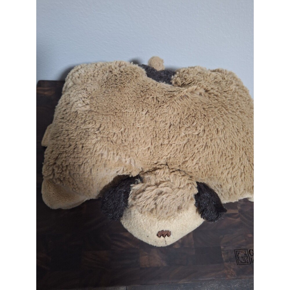 Pillow Pets Pee-Wees Brown Dog Foldable Plush 12" Soft Puppy Stuffed Animal